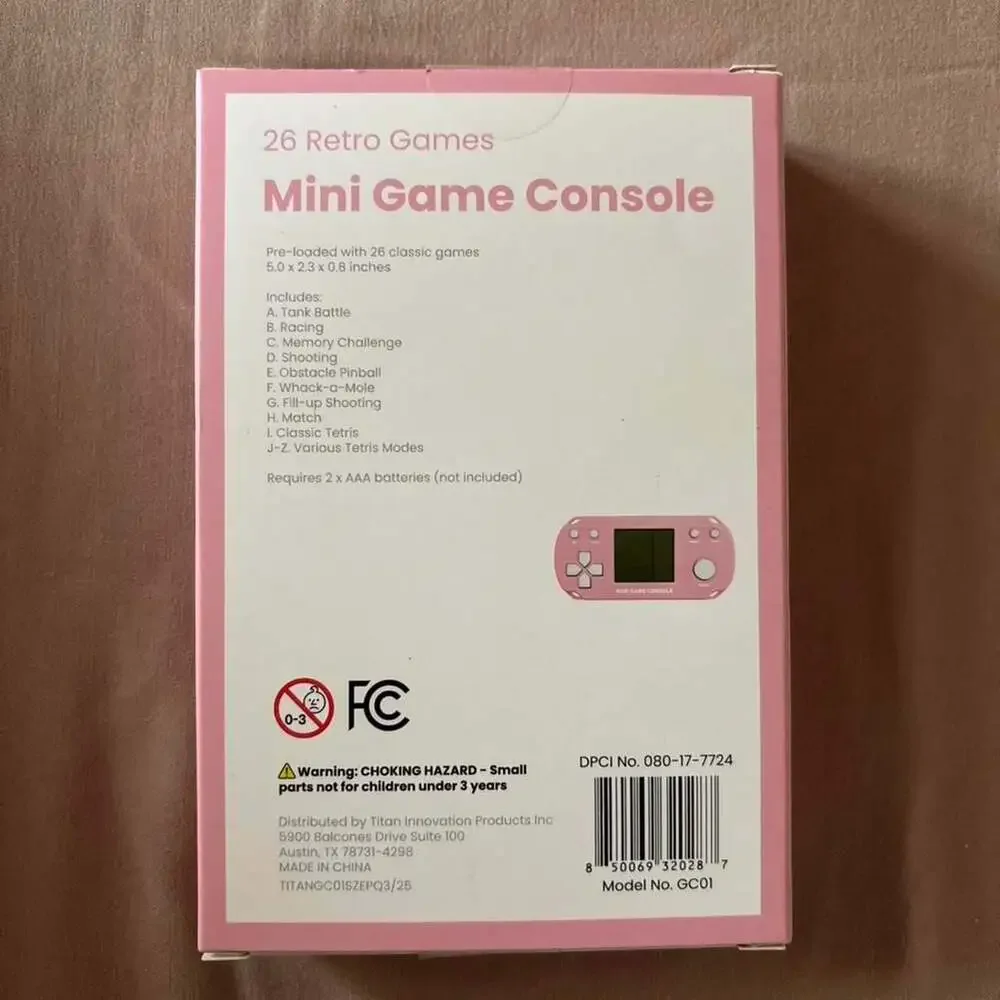 Titan‎ Innovation Products 26 Retro Games Mini Game Console Pink